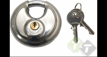 Discusslot 90mm - aanhangerslot - inc. 2 sleutels