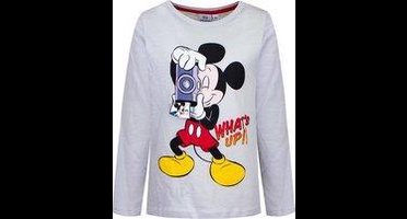 Mickey Mouse - Longsleeve - Grijs - 8 jaar - 128cm