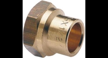 Bonfix Messing soldeerfitting Schroefbus 1 x 22 - binnendraad x capillair