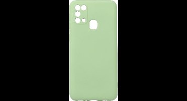 Shop4 - Samsung Galaxy M31 Hoesje - Zachte Back Case Mat Mint Groen
