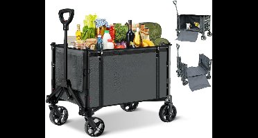 RVV® Bolderkap Opvouwbaar Luchtbanden - Bolderkar - Bolderkar Opvouwbaar - 100 kg - Grijs- 31cm x 44cm x 19cm