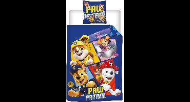 Paw Patrol Pat Patrouille Dekbedovertrek 140 x 200 cm +65X65cm – polyester