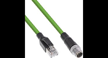 M12 8-pins X-gecodeerd (m) - RJ45 (m) industriële netwerkkabel | CAT6a | PUR | 5 meter
