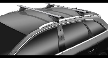 Dakdragers geschikt voor Audi A4 Avant (B9) 2015-2024 wagon Menabo Sonic XL zilver