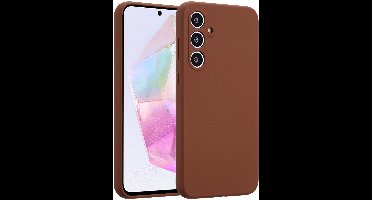 Accezz Hoesje - Geschikt voor Samsung Galaxy A35 - Liquid Silicone Backcover - New Tea Brown