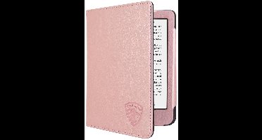 Hoesje Geschikt voor Kobo Clara 2E Luxe Sleepcover - Book Case Hoes Cover - Roze Goud - ereader hoesje - cover