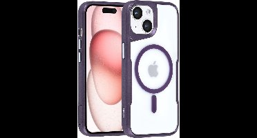 TUNIQ telefoonhoesje voor Apple iPhone 15 - MagSafe siliconen backcover - Paars