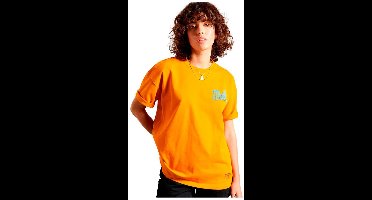 Superdry Workwear Graphic Oversized T-shirt Met Korte Mouwen Oranje M Vrouw