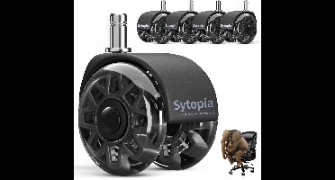 Stille Wieltjes voor Bureaustoel – 5 Stuks Universele Vervangingswielen voor Tapijt en Harde Vloeren