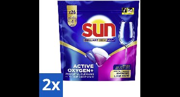 Sun - Vaatwascapsules - Brilliant Shine All-in-1 - 26 capsules - Voordeelverpakking - 2 stuks