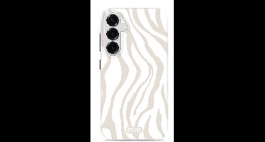 MIO by Mobilize Hoesje | Geschikt voor Samsung S25 Plus | Compatibel met MagSafe / Qi2 | Hard Shell Back Cover | Sandy Zebra