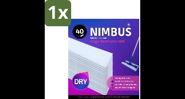 1 x NIMBUS Magic Vloerdoekjes Navulling 40 stuks per verpakking - Vloerdoekjes - Vloerwissers - Schoonmaken - Vloerwissen - Huishoudelijke Schoonmaak