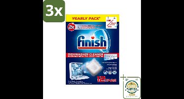 3 x Finish - Vaatwasmachinereiniger - Anti-Vet & Anti-Vuil - 12 Tabletten - Grootverpakking - Vaatwasmachine Reinigen - Vet Verwijderen - Vuil Verwijderen - Vaatwasmachine Onderhoud - Vaatwasmachine Reinigingstablet