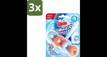 At Home - Clean - Toiletblok - Power Rings - Aqua Power - Extra Sterk - 1 Blok - Bulkverpakking - 3 stuks