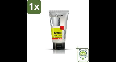 1 x L'Oréal Studio Line Invisi Fix 24H Clear & Clean Gel Super Strong 150 ml - Haar Gel - Super Sterke Fixatie - 24 Uur Fixatie - L'Oréal Paris - Studio Line