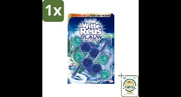 1 x Witte Reus Toiletblok Blauw Actief Eucalyptus 2 stuks per verpakking- Toiletblok - Toilet Reinigen - Blauw Water - Eucalyptus Geur - Kalkaanslag Voorkomen