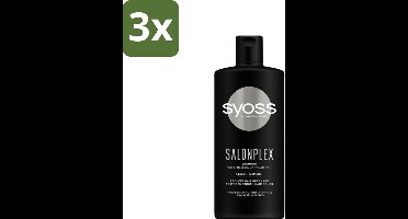 Syoss Salonplex Shampoo - Shampoo - Bescherming - 440 ml - Bulkverpakking - 3 stuks
