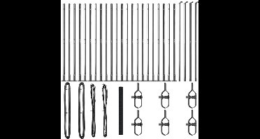 vidaXL - Hekpaal. - Grijs