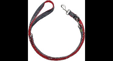 Hunter Looplijn Maldon Up Rood&Grijs - Hondenriem - 200x2 cm