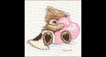 Vervaco - Telpakket kit - Popcorn met hart - PN-0011197 - Borduren - Borduurpakket - Borduurpakket volwassenen