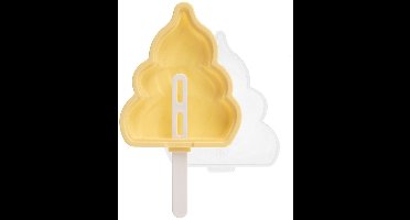 Orion - Siliconen IJsjesvorm - Deksel - Geel - Gemakkelijk Schoon Te Maken