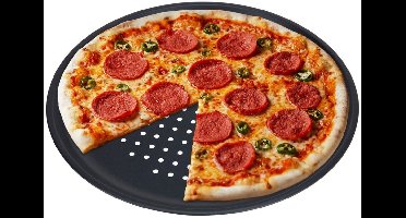 Excellent Houseware - Perforeerde Pizza Vorm - 32 cm - Antikleef - Hittebestendig