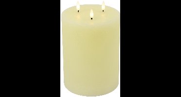 Countryfield LED stompkaars - grote sfeervolle kaars creme 22,5cm.