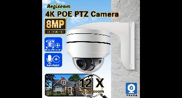 Beveiligingscamera – Camerabewaking – Buitencamera – Indoor Camera – IP Camera – 4K Ultra HD Resolutie – 12x Optische Zoom PTZ Met Nachtzicht