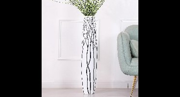 Leewadee Decorative Tall Floor Vase for Living Room Decor, 85 cm, Brown, Resin