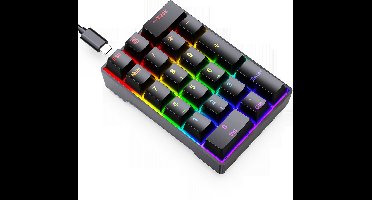 20-toetsen bedraad mechanisch numeriek toetsenbord voor laptops, draagbaar (zwart)