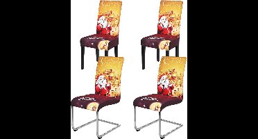 Stoelhoezen-Stoelbeschermers-set van 4-rood-c