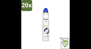 20 x Dove – Deodorant Spray – Original – 200 ml - Grootverpakking - Anti-transpirant - Deodorant Spray - Zweetbestendig - Geur - Huidbescherming