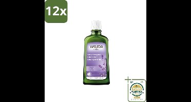 WELEDA - Ontspanningsbadmelk - Lavendel - 200 ml - Voordeelverpakking - 12 stuks - Aromatherapie - Natuurlijke badproducten