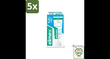 5 x Elmex - Tandpasta - Sensitive Duopack - Gevoelige Tanden - 2 x 75 ml - Grootverpakking - Gevoelige Tanden - Aminfluoride - Tandpasta - Tandgevoel - Tandbederf