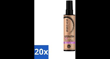 20 x Syoss - Keratin - Heatprotection Spray - Tot 220°C Bescherming - 200 ml - Hittebescherming Haar - Keratine Spray - Haar Bescherming - Stijltool Bescherming - Pluiscontrole Haar