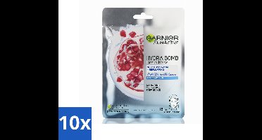 Garnier - SkinActive - Hydra Bomb Sheet Mask - Granaatappel - Gezichtsmasker - 1 Gezichtsreinigingsmiddel - Bulkverpakking - 10 stuks