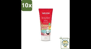 10 x WELEDA - Douchecrème Granada Inspire - Granaatappel - 200 ml - Grootverpakking - Douchecrème - Natuurlijke Douchecrème - Biologische Douchecrème - Granaatappel Douchecrème - Sensueel Douchecrème