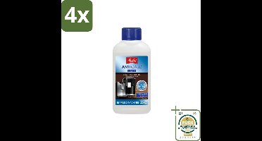 Melitta – Ontkalker Vloeibaar – Voor volautomatische espressomachines – 250 ml - Voordeelverpakking - 4 stuks - Koffiemachine onderhoud - Ontkalkingsoplossing