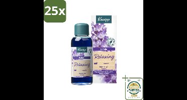 25 x Kneipp - Badolie - Lavendel - Ontspannende geur - 100 ml - Grootverpakking - Badolie Lavendel - Ontspanning - Rustgevende Geur - Huidverzorging - Natuurlijke Badolie