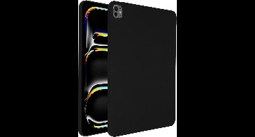 Accezz Tablet Hoes - Geschikt voor Apple iPad Pro 13 (2025) M5 / Pro 13 (2024) M4 - Liquid Silicone Backcover met penhouder - Zwart