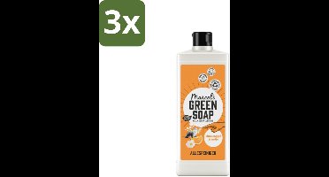 Marcel's Green Soap - Allesreiniger - Sinaasappel & Jasmijn - Natuurlijk & effectief - 750 ml - Bulkverpakking - 3 stuks