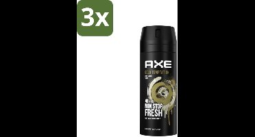 AXE - Deodorant Spray - Gold Temptation - Luxe Geur - Oriëntaals & Fris - 150 ml - Bulkverpakking - 3 stuks