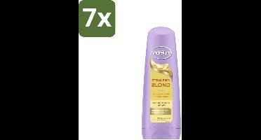 7 x Andrélon – Conditioner – Stralend Blond – 200 ml - Blond Haar Verzorging - Verhelderende Conditioner - Glans Voor Blond Haar - Highlights Verzorging - Macadamia-olie Conditioner