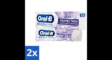 2 x Oral B - Tandpasta - 3D White Advanced - Luxe Perfection - 75ml - Witte Tanden - Tandpasta - Tanden Reinigen - Vlekken Verwijderen - Glanzende Tanden