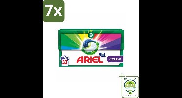 7 x Ariel - 3in1 Wasmiddel Pods - Color - 33 Pods - Grootverpakking - Ariel Wasmiddel - Wascapsules - Kleurwas - Wasmiddel Pods - Wasmiddelen