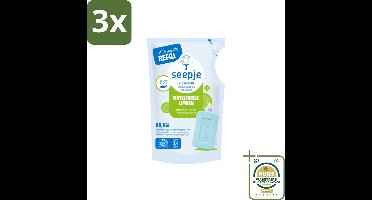 3 x Seepje - Afwasmiddel - Duurzaam & Herbruikbaar - Re-fill - Tintelfrisse Limoen Geur - 500 ml - Grootverpakking - Afwasmiddel Refill - Duurzaam Afwasmiddel - Limoengeur Afwasmiddel - Milieuvriendelijk Afwasmiddel - Herbruikbaar Afwasmiddel