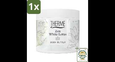 1 x Therme - Zen White Lotus - Bodybutter - Hydraterend - Verzorgend - 225gr- Bodybutter - Hydratatie - Verzorging - Witte Lotus - Jasmijn