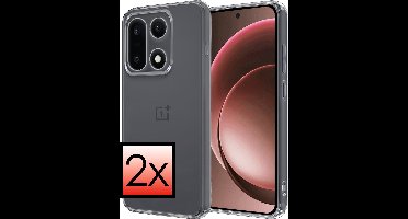 Hoesje - 2 Stuks - Geschikt voor OnePlus 15 - Sterk & Shockproof - Case Siliconen - Back Cover - Telefoon Hoes - Transparant