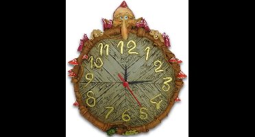 Paolo Chiari - Ludieke - wandklok - met - afbeelding - heks - klok