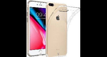 Hoesje geschikt voor Apple iPhone 8 Plus - Siliconen Transparant Hoesje Gel Soft TPU Case - Backcover
